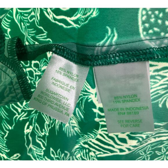 Lilly Pulitzer Womens 10 Fiddle Leaf Green Sheldrake Romper Belted Summer K22-7 - Picture 7 of 12